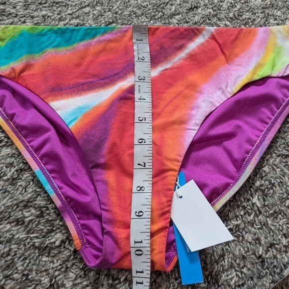 NWT Bleu Rod Beattie orange red blue swirl abstract bikini bottom 12 - Picture 6 of 10
